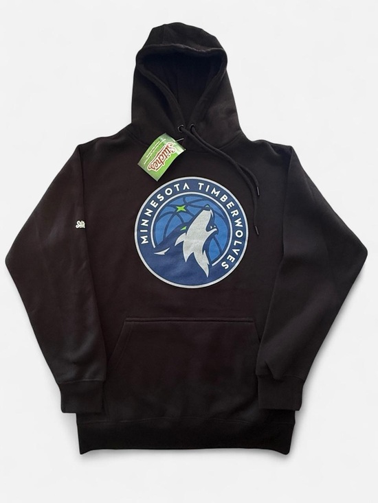 Stitches Other - NWT Minnesota Timberwolves Stitches Hoodie Mens Small Black Pullover NBA